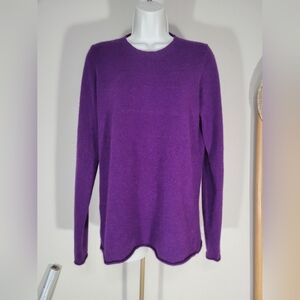 J. Crew Rich Purple Crew Neck Sweater